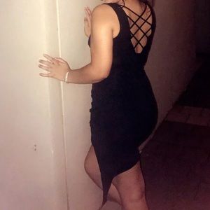 Sexy black mini dress